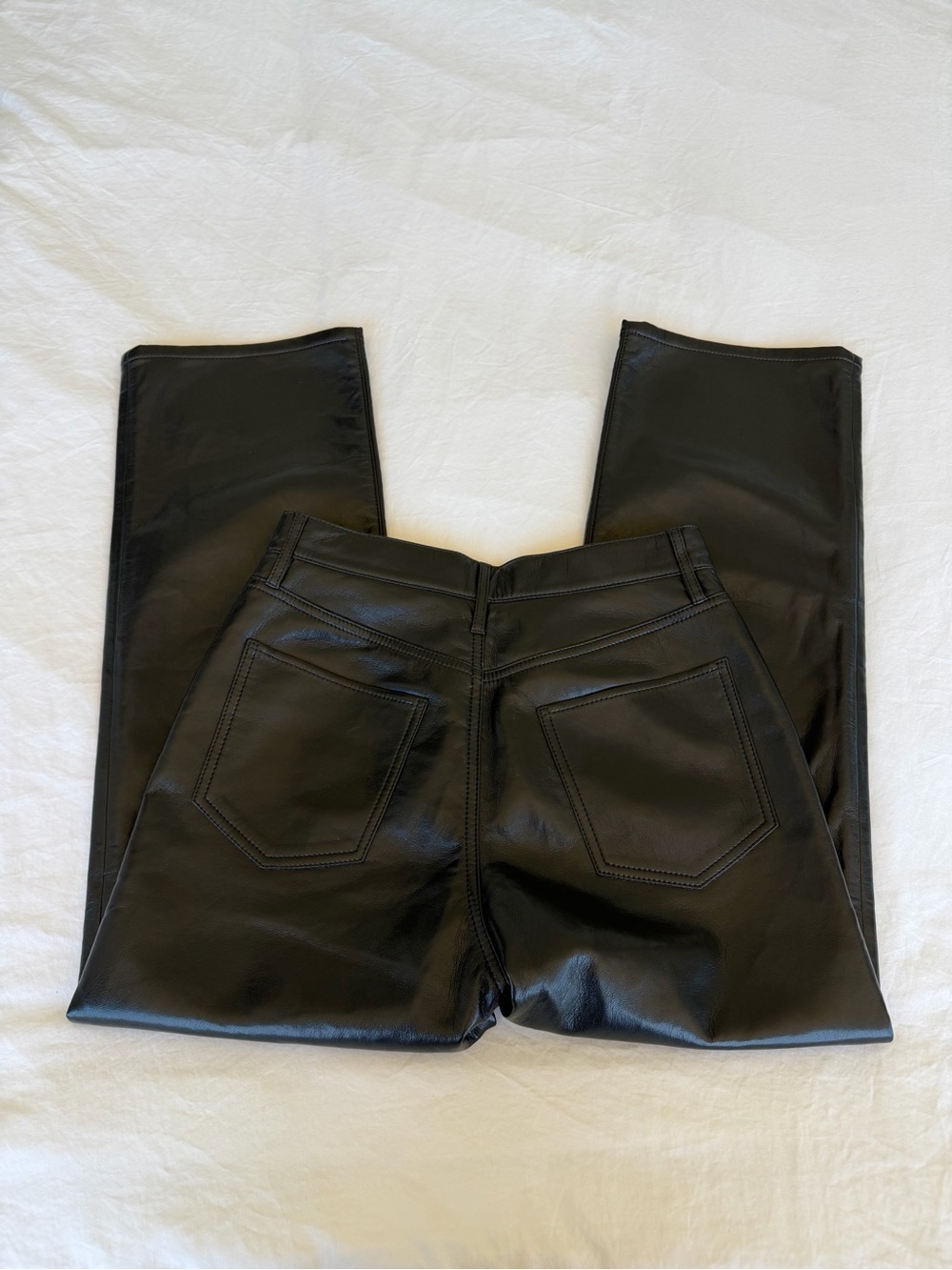FRAME Denim Black Leather Pants - Picture 7 of 7